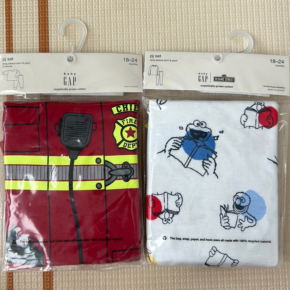 Gap New Long Sleeve Shirt and Pant PJ Set